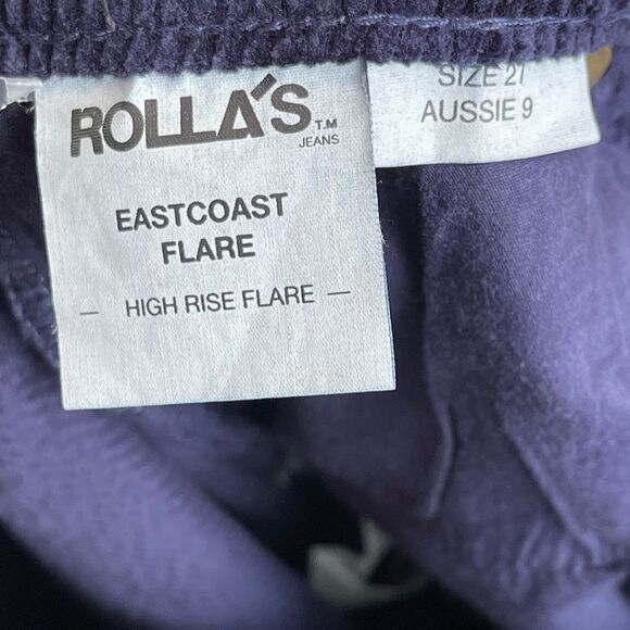 ROLLA'S Eastcoast flare corduroy in Navy. Boho 70’s inspired bell bottoms 27 NWT - Picture 9 of 11
